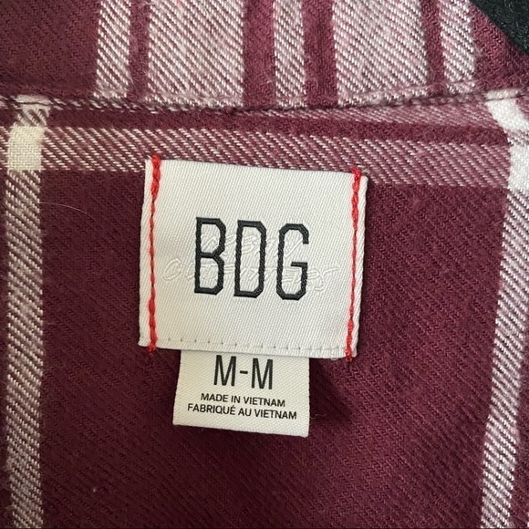 URBAN Outfitters-BDG Flannel/Thermal Button Down Top (Size:Medium) - Picture 8 of 8